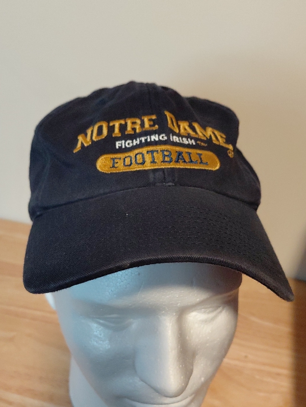 Legacy Navy Blue Notre Dame Fighting Irish Football Cap with Gold Embroidery